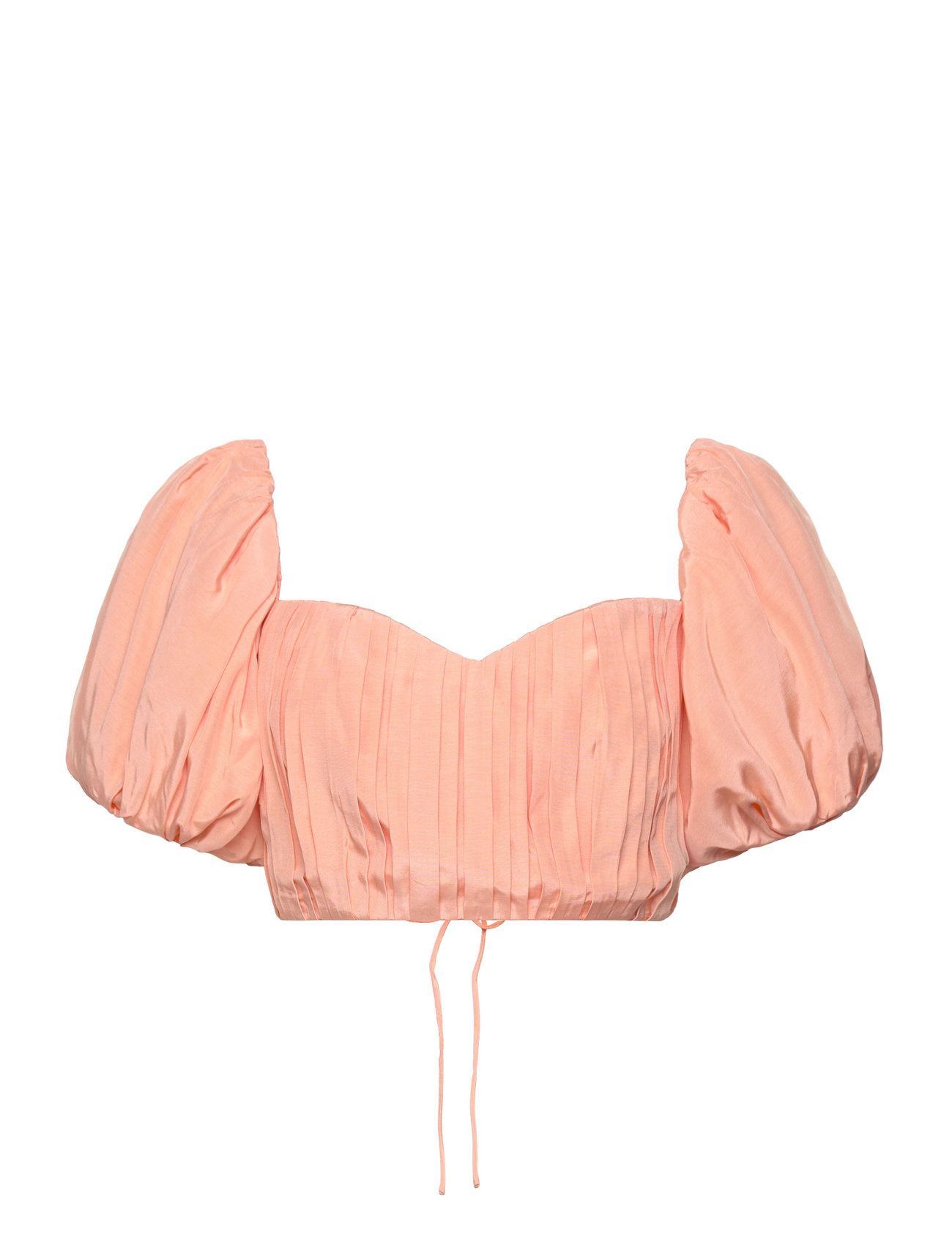 Malina Amalie Pleated Cropped Top Rosa