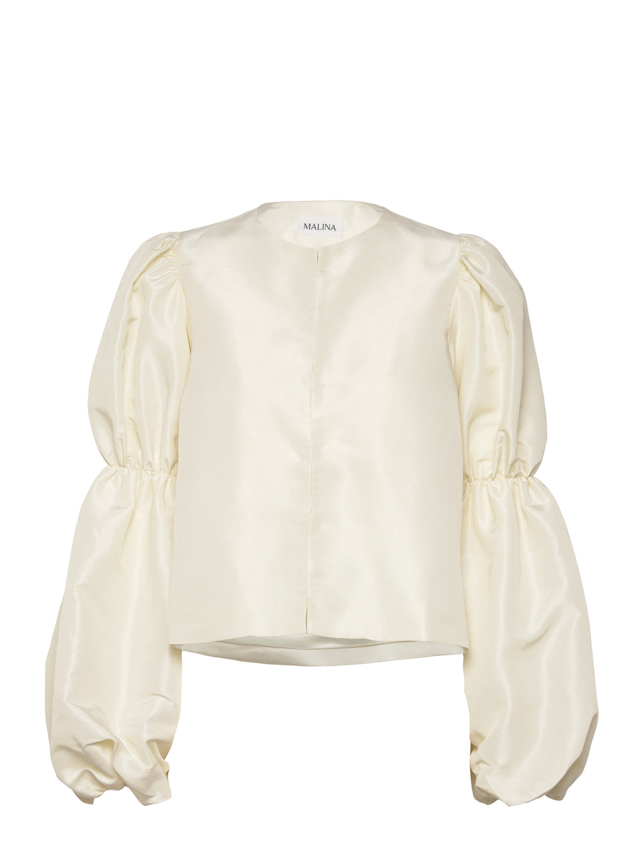 MALINA Zoey Double Pouf Sleeve Bluse Cream - L - Damen