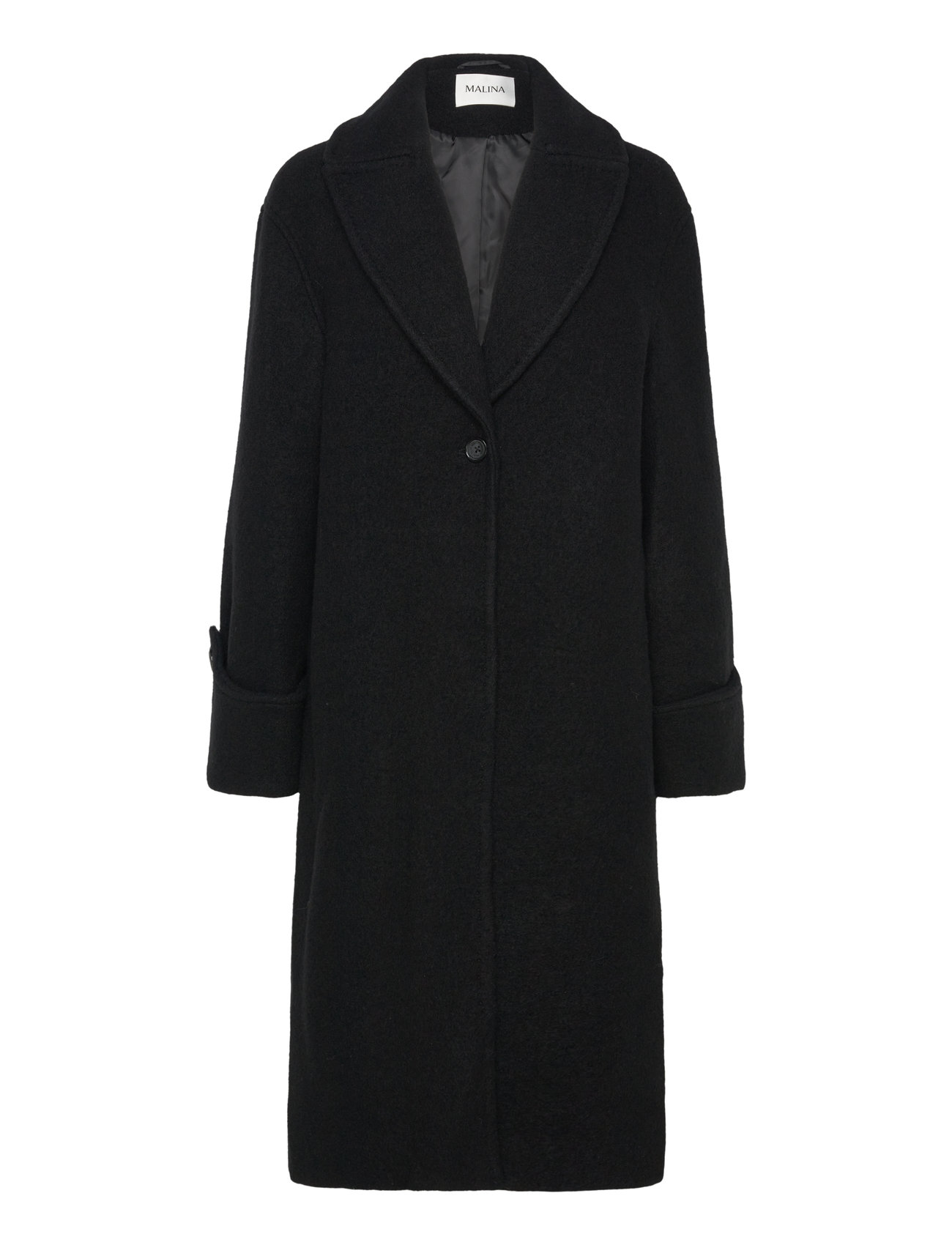 Lucy Over D Wool Blend Coat Black Malina