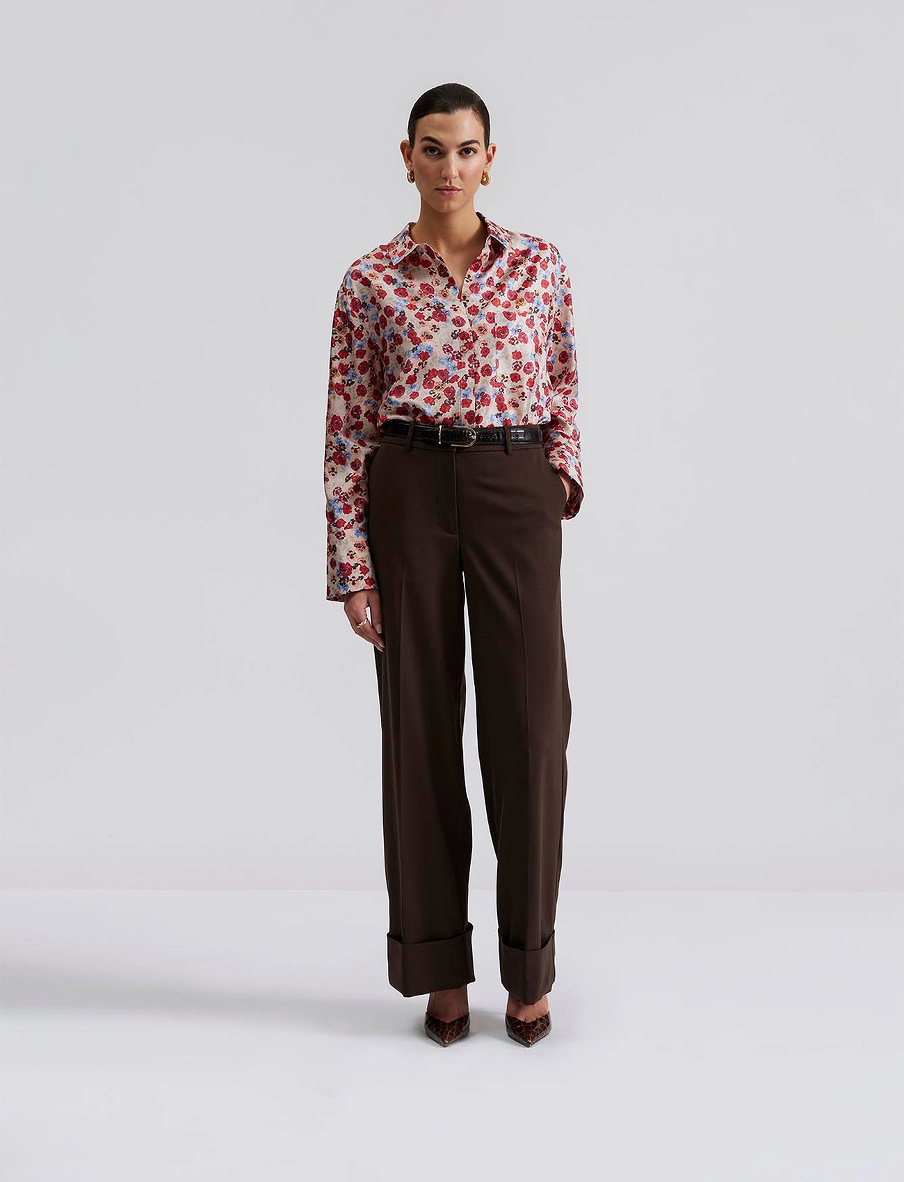 Malina Felicity Silk Shirt, S, Pink, Skjorter > Langærmede, Dame