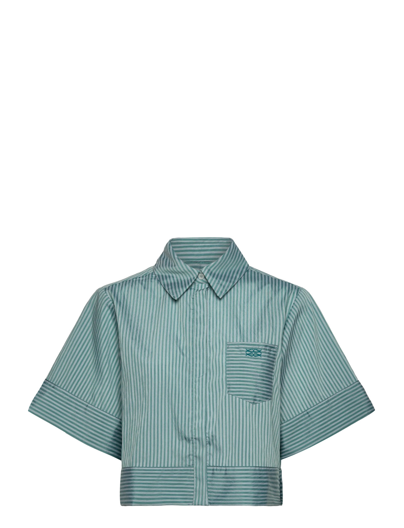 MALINA Selene Cropped Shirt Blau - XS - Damen