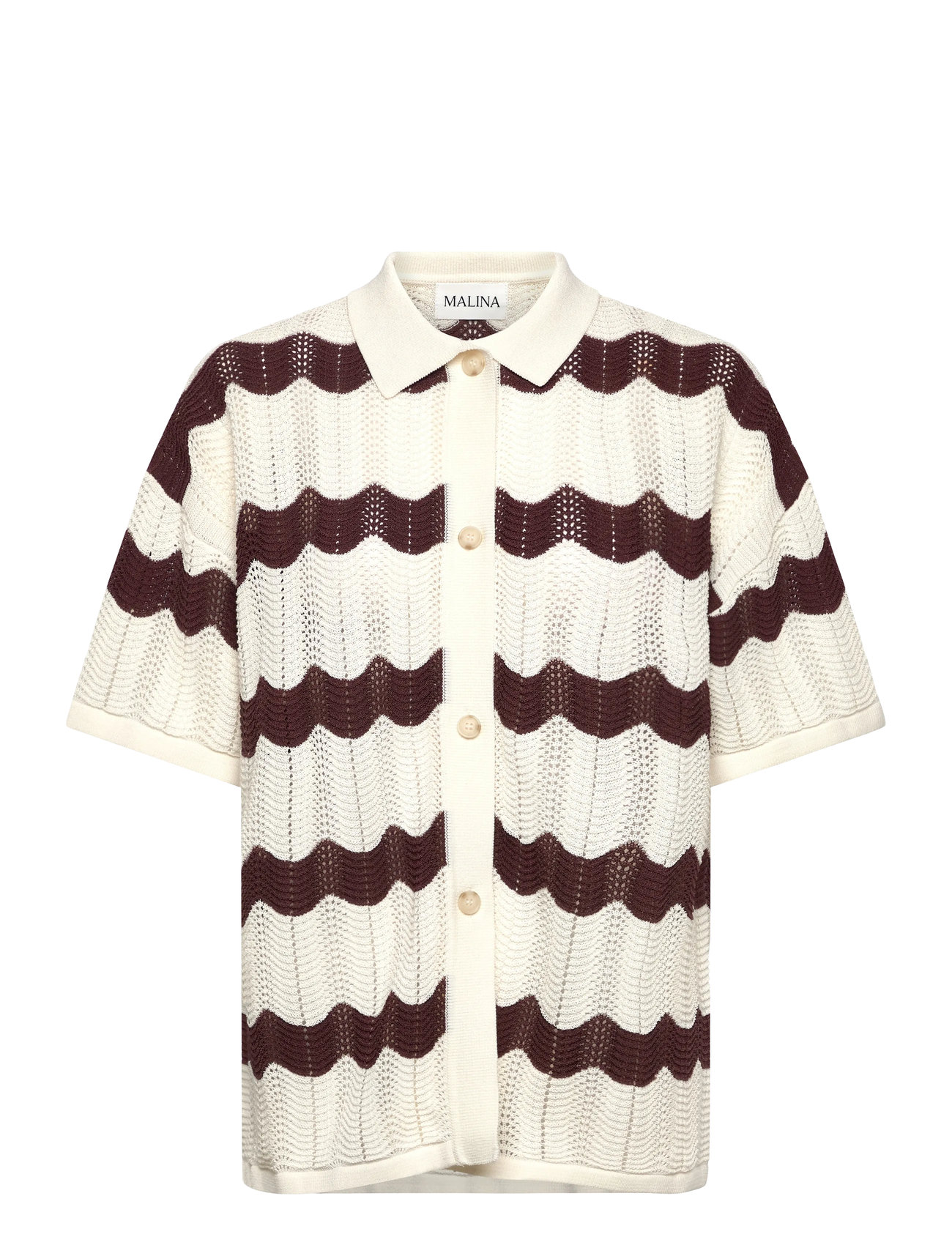 MALINA Alana Oversized Strick Shirt Weiß - XL - Damen