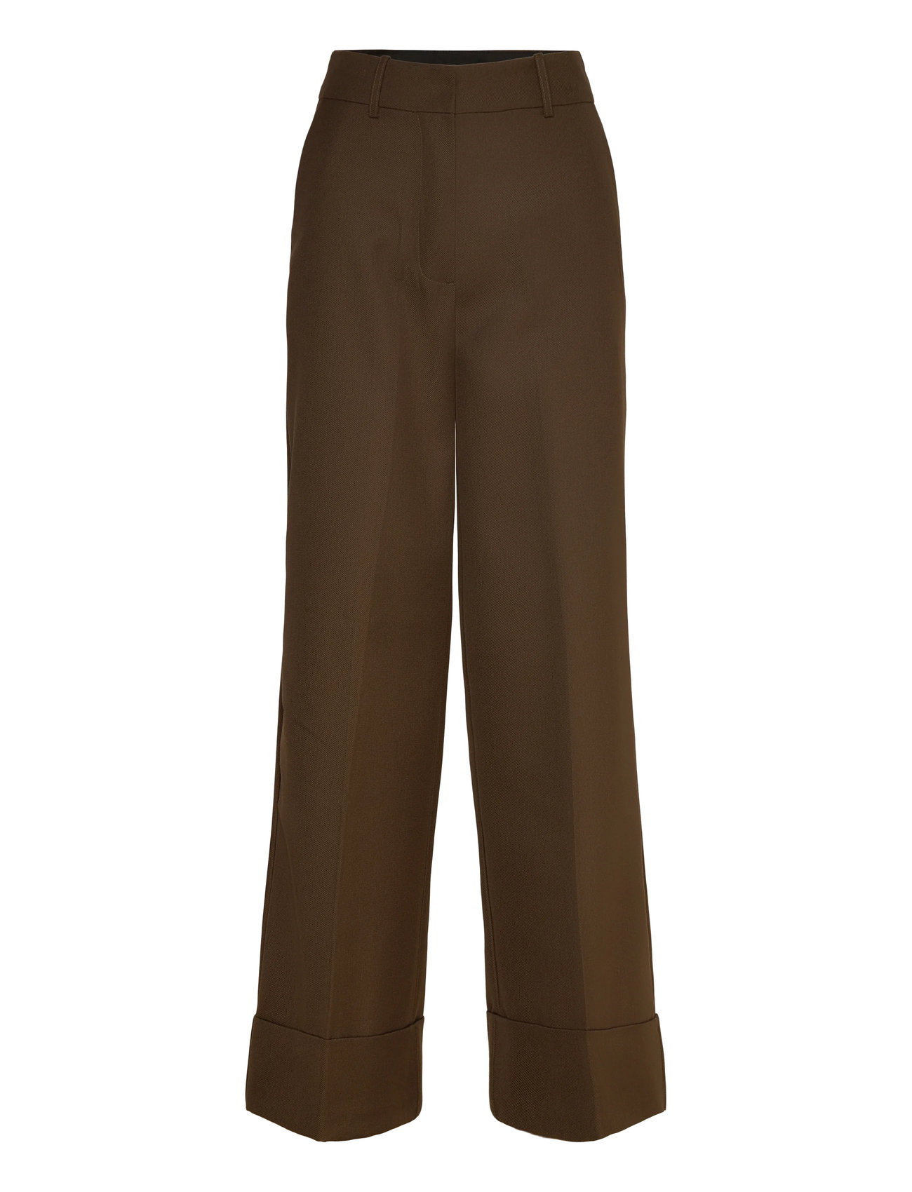 MALINA Jordyn Mid Rise Wide Hosen Braun - 42 - Damen