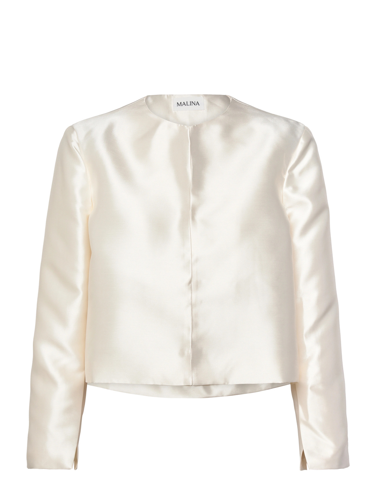Malina Ruthie Cropped Long Sleeve Blouse, L, Cream, Bluser > Langærmede, Dame