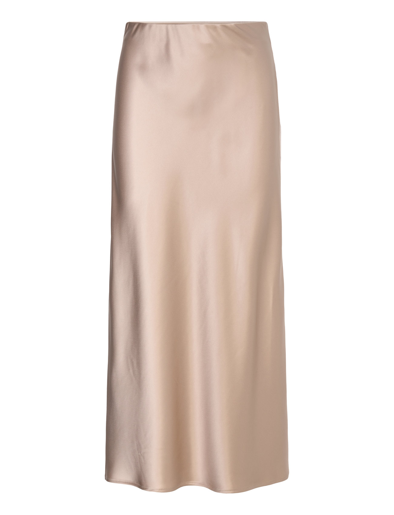 Malina Aubree Satin Midi Skirt Kräm