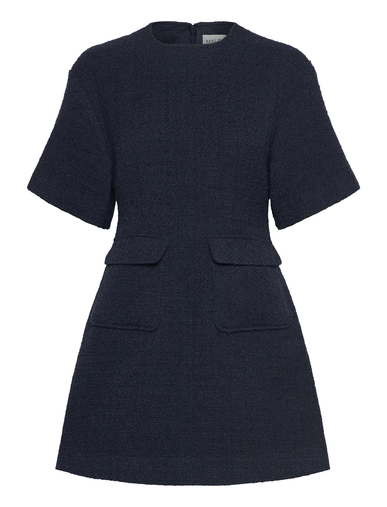 Rayna Boucle Mini Dress Kort Kjole Navy Malina