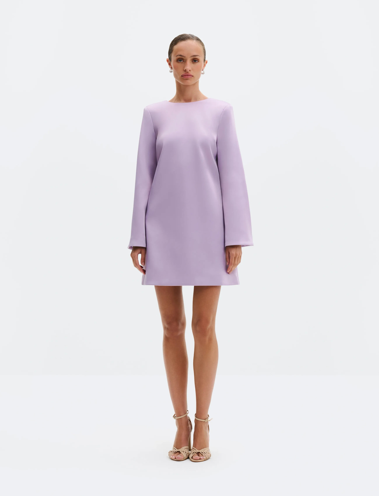 Malina Elna Bow Detailed Mini Dress, 36, Purple, Kjoler > Kort Kjole, Dame