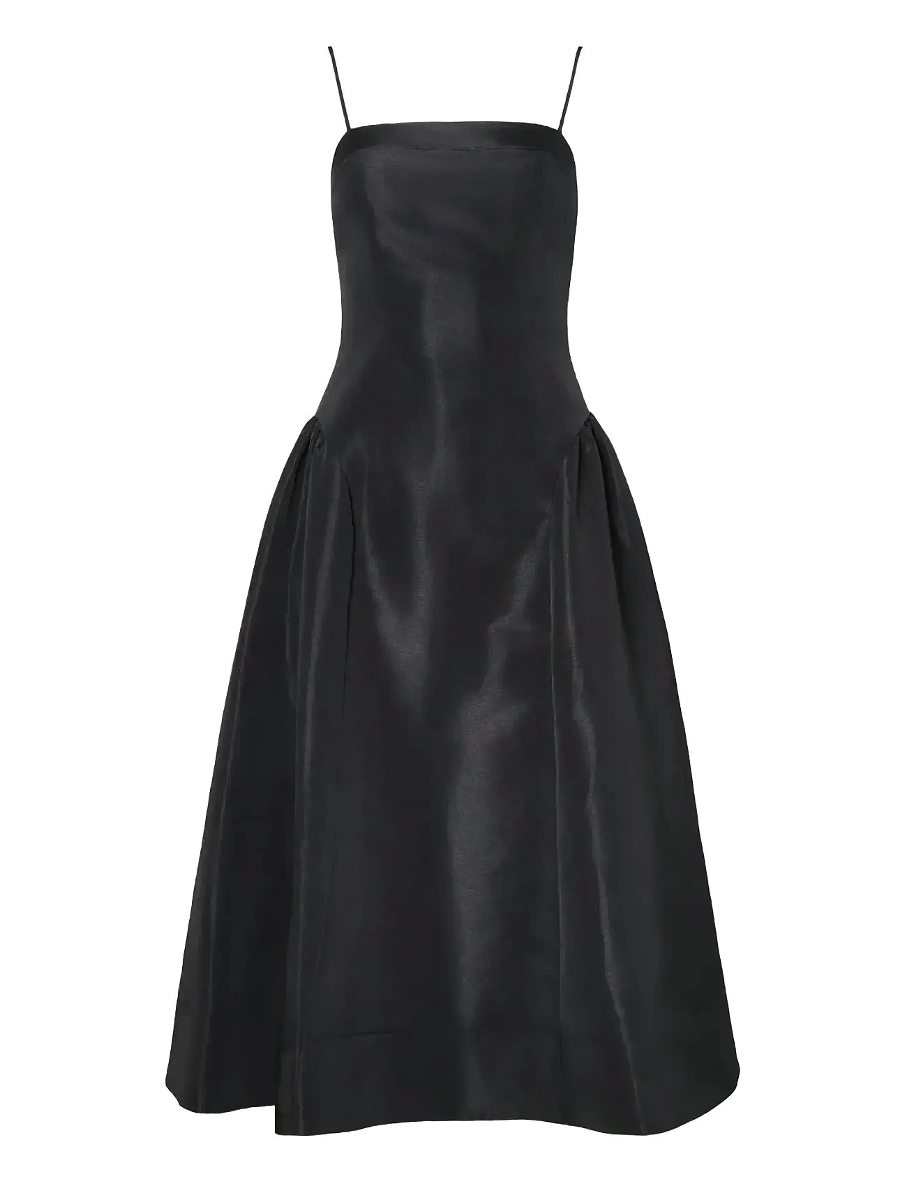 MALINA Calista Exaggerated Hip Midi Kleid Schwarz - 34 - Damen