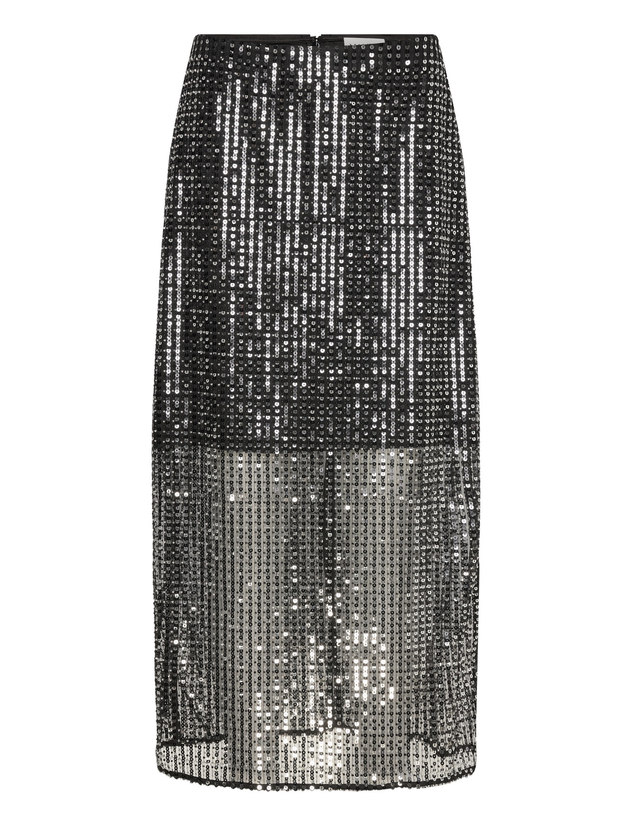 Malina Solina See-Through Sequin Midi Skirt, XL, Black, Nederdele > Sequin Nederdele, Dame