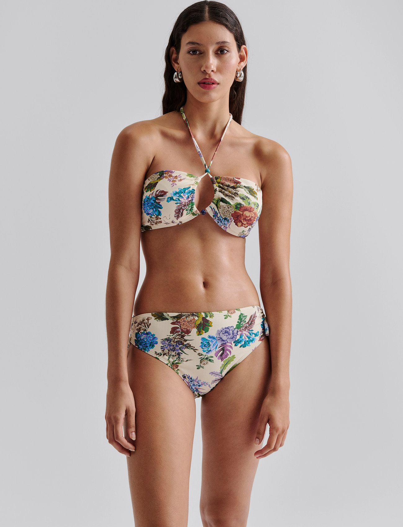Malina Cara Mid Rise Bikini Bottom, XS, Cream, Bikiniunderdele > Bikinitrusser, Dame