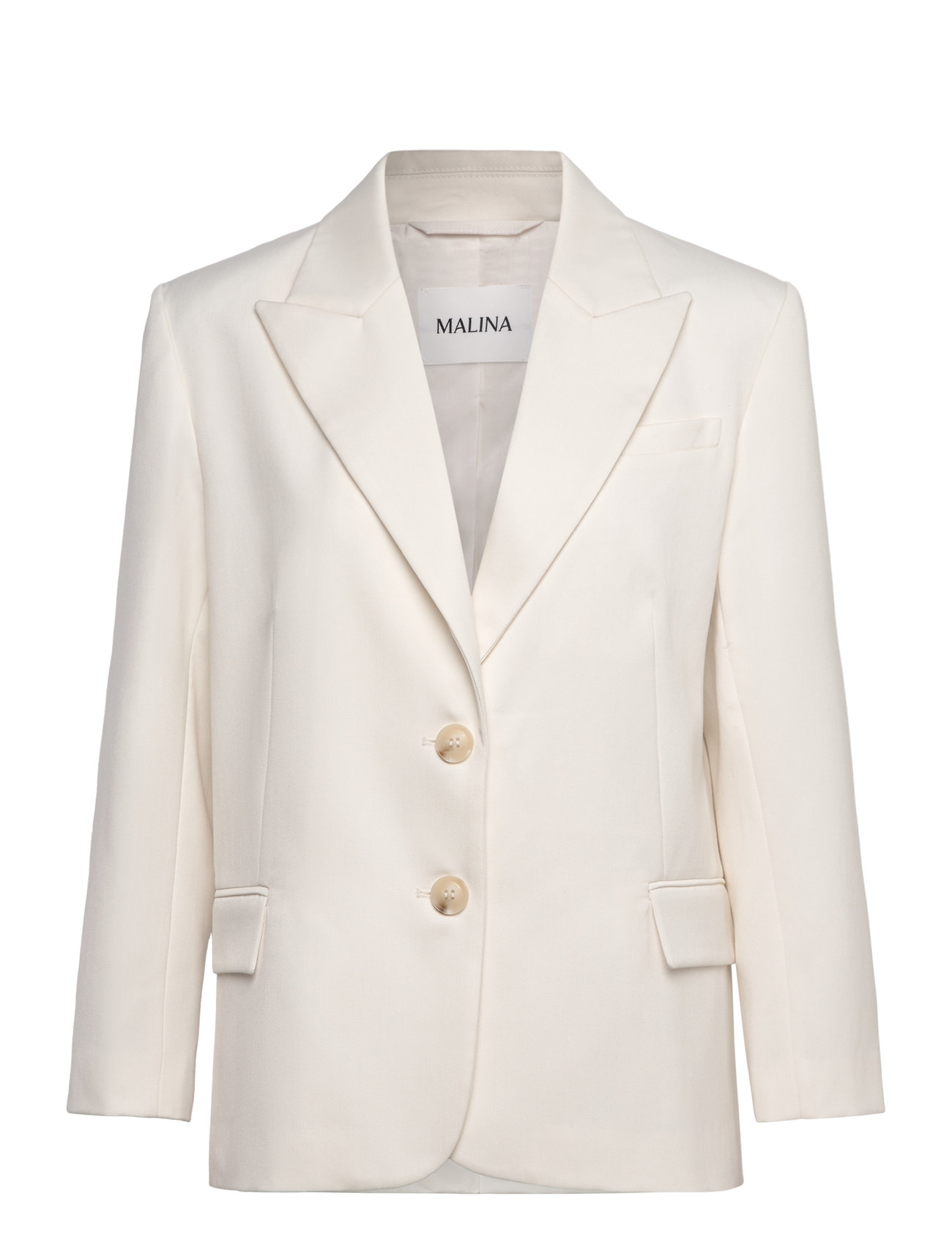 MALINA Hedda Peak Lapel Blazer Weiß - 40 - Damen