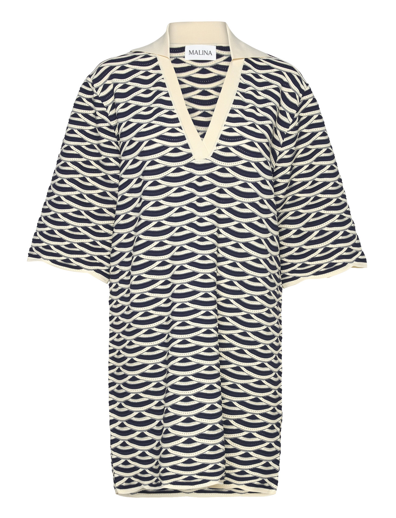 MALINA Thyme Structure Strick Mini Kleid Navy - XS - Damen