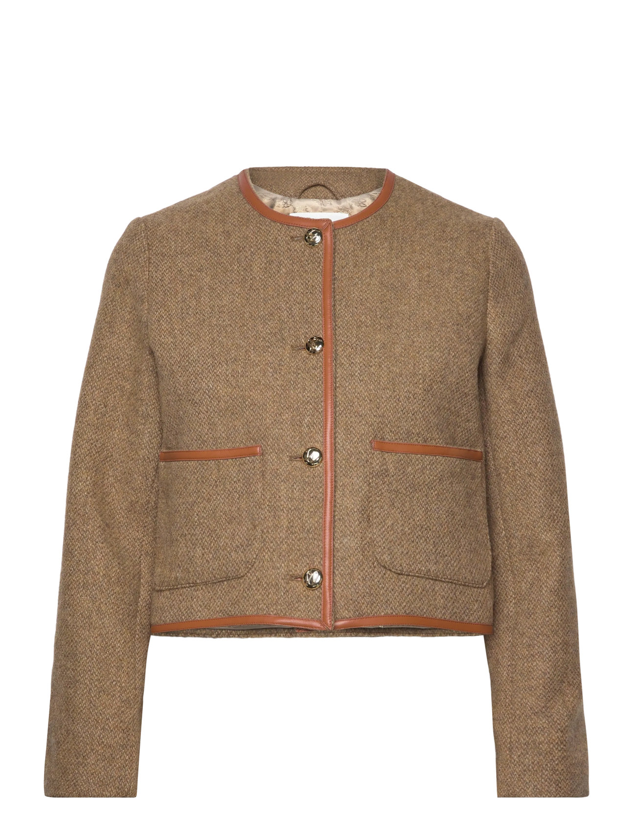 MALINA Ninette Dressed Wolle Jacke Beige - 36 - Damen