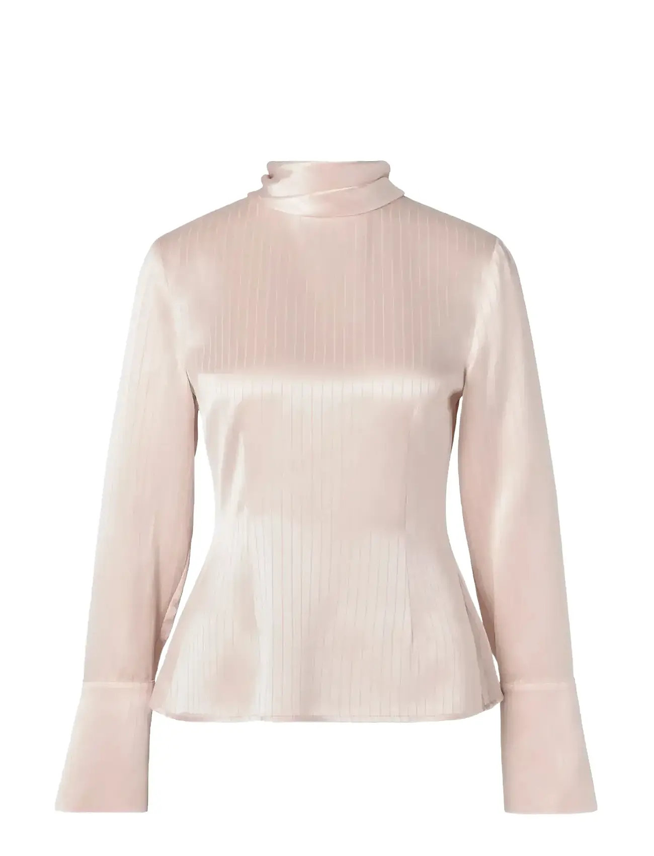 MALINA Celene Tie Detailed Satin Bluse Pink - 42 - Damen