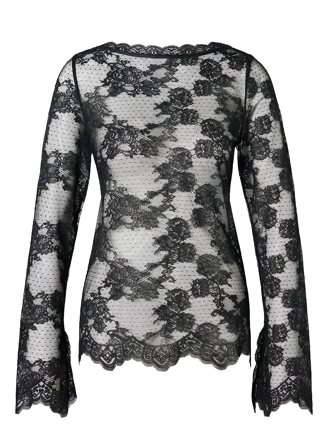 MALINA Leni Sheer Strickjacke Oberteil Schwarz - 40 - Damen