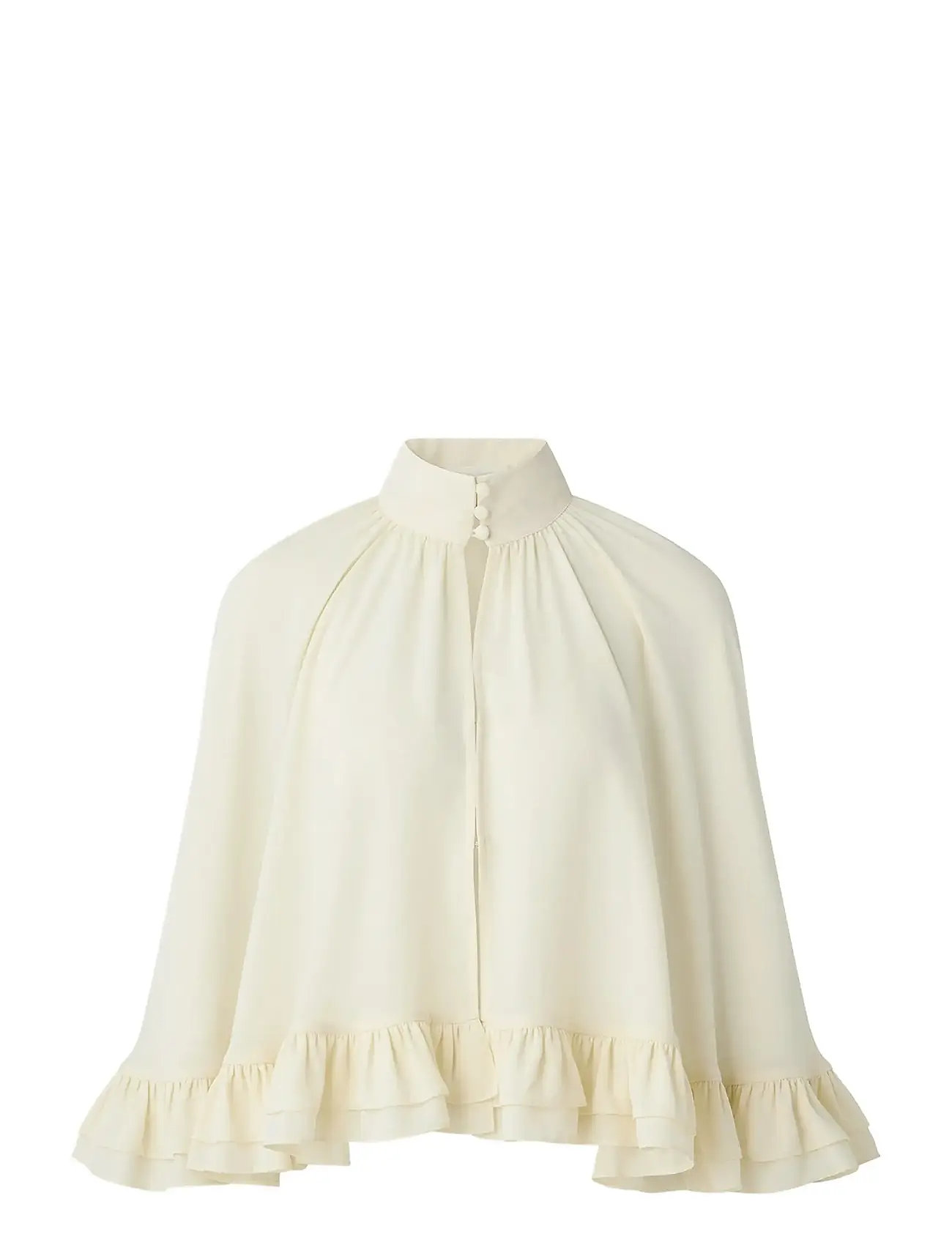 MALINA Esti Chiffon Cape Bluse Cream - S - Damen