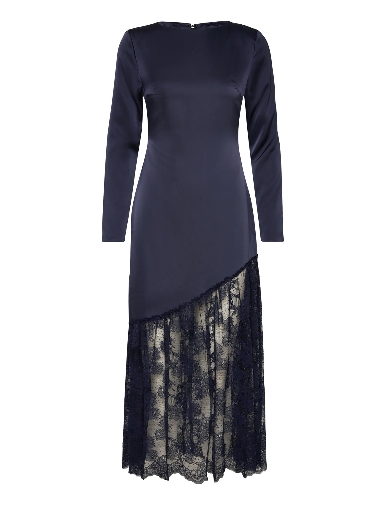 MALINA Suki Diagonal Cut Strickjacke Midi Kleid Navy - 34 - Damen