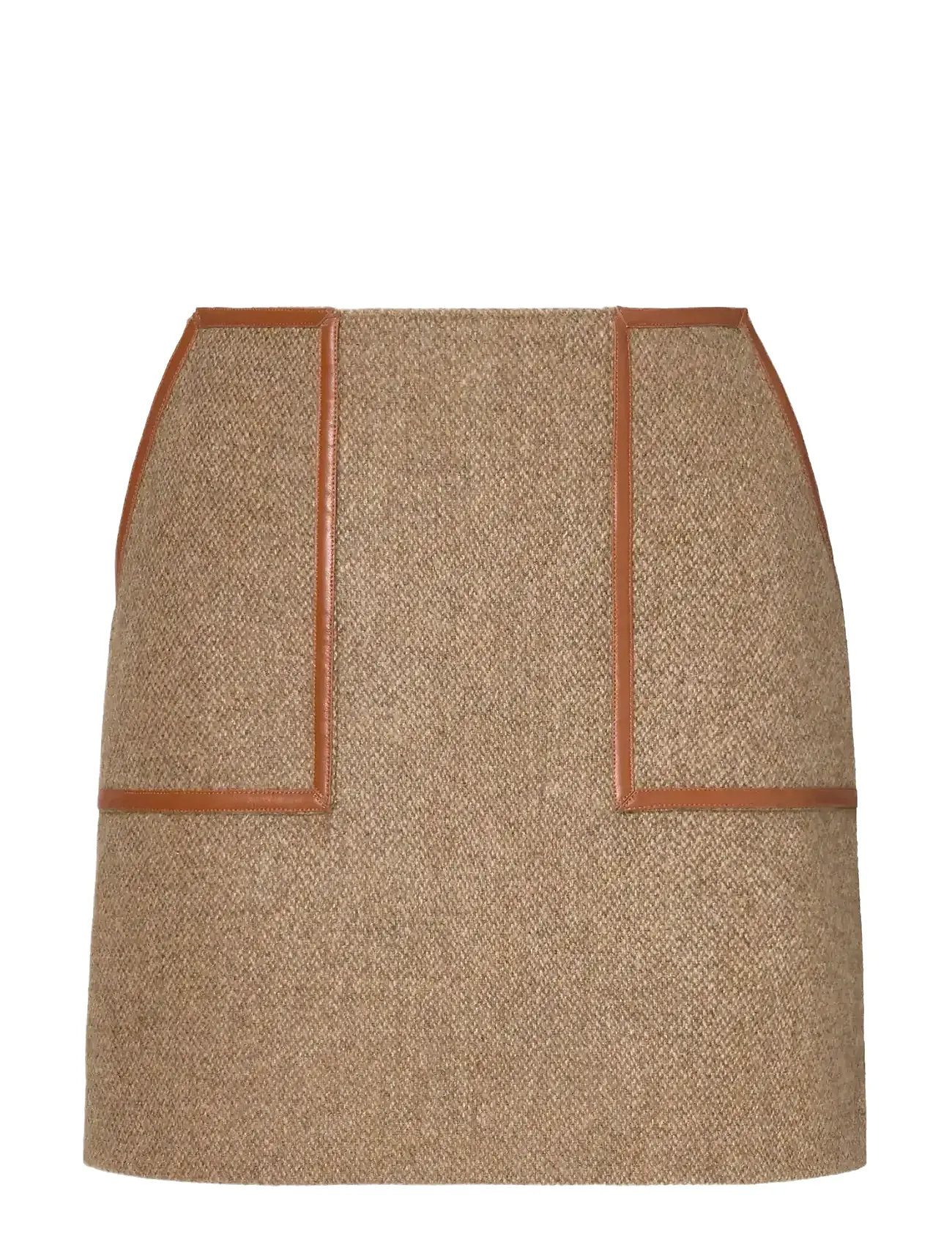 MALINA Andine Dressed Wolle Mini Rock Beige - 44 - Damen