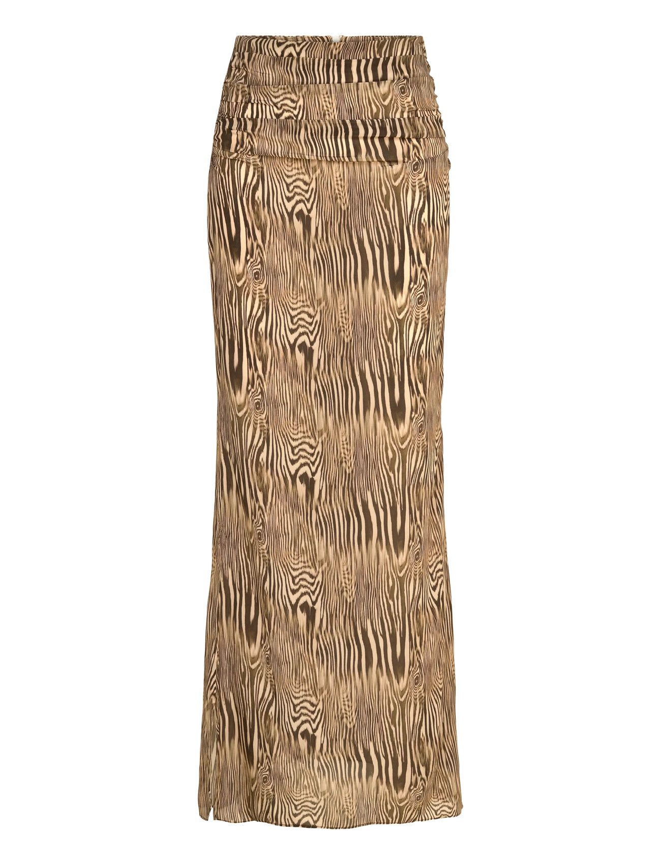 MALINA Laurel Ruched Chiffon Maxi Rock Beige - 38 - Damen