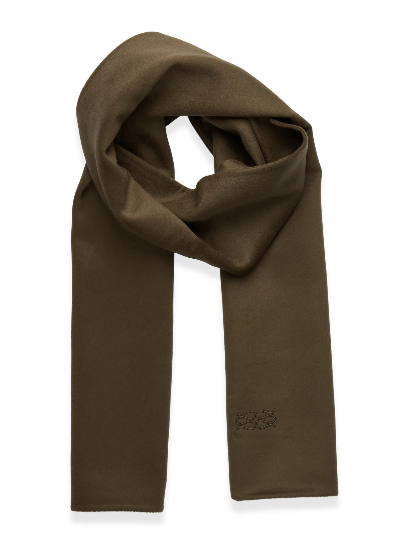 MALINA Aloria Double Faced Wolle Cashmere Silk Schal Khaki - One Size - Damen