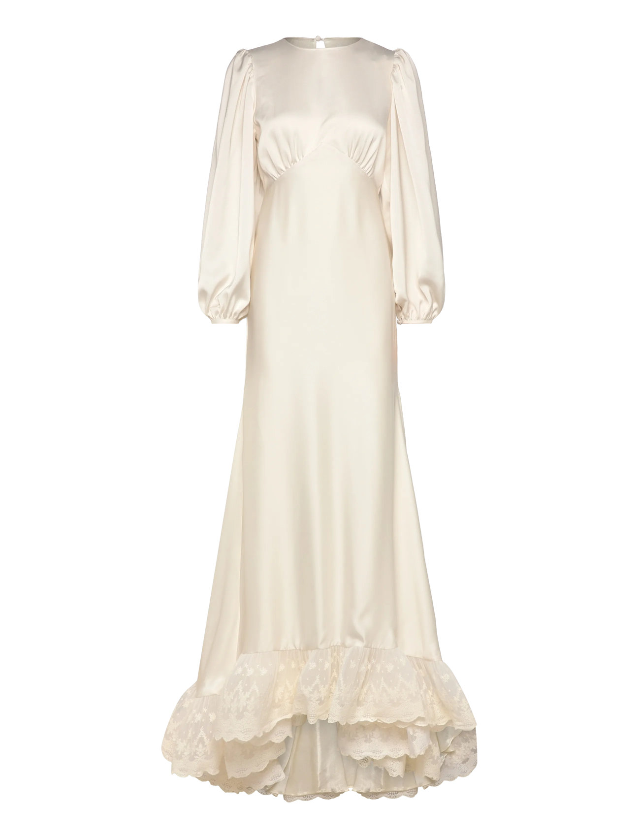 MALINA Emily Lange Ärmel Strickjacke Ruffled Bridal Gown Cream - 44 - Damen
