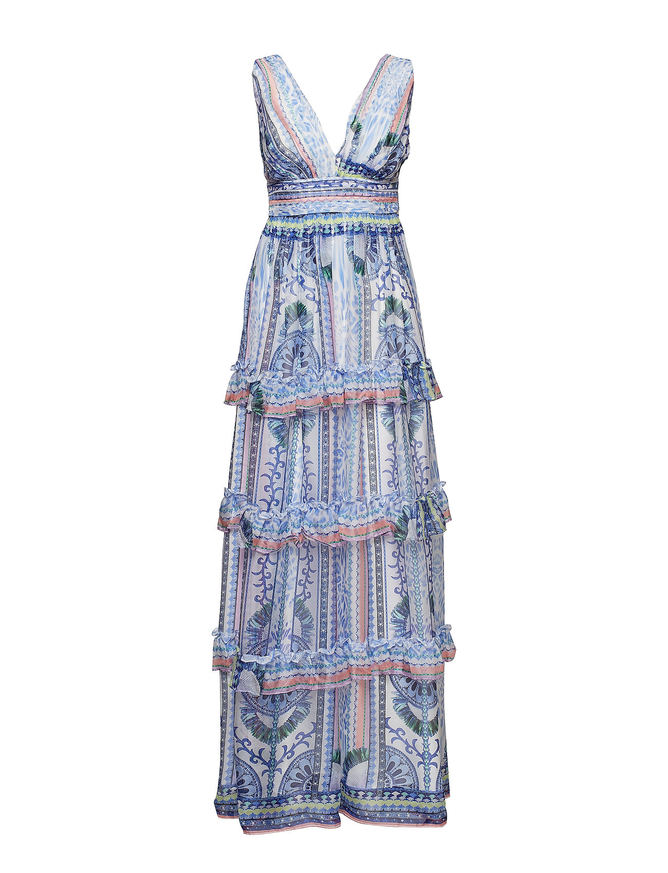 Allegra Dress Maxi Galajurk Blauw By Malina by malina kopen in de aanbieding