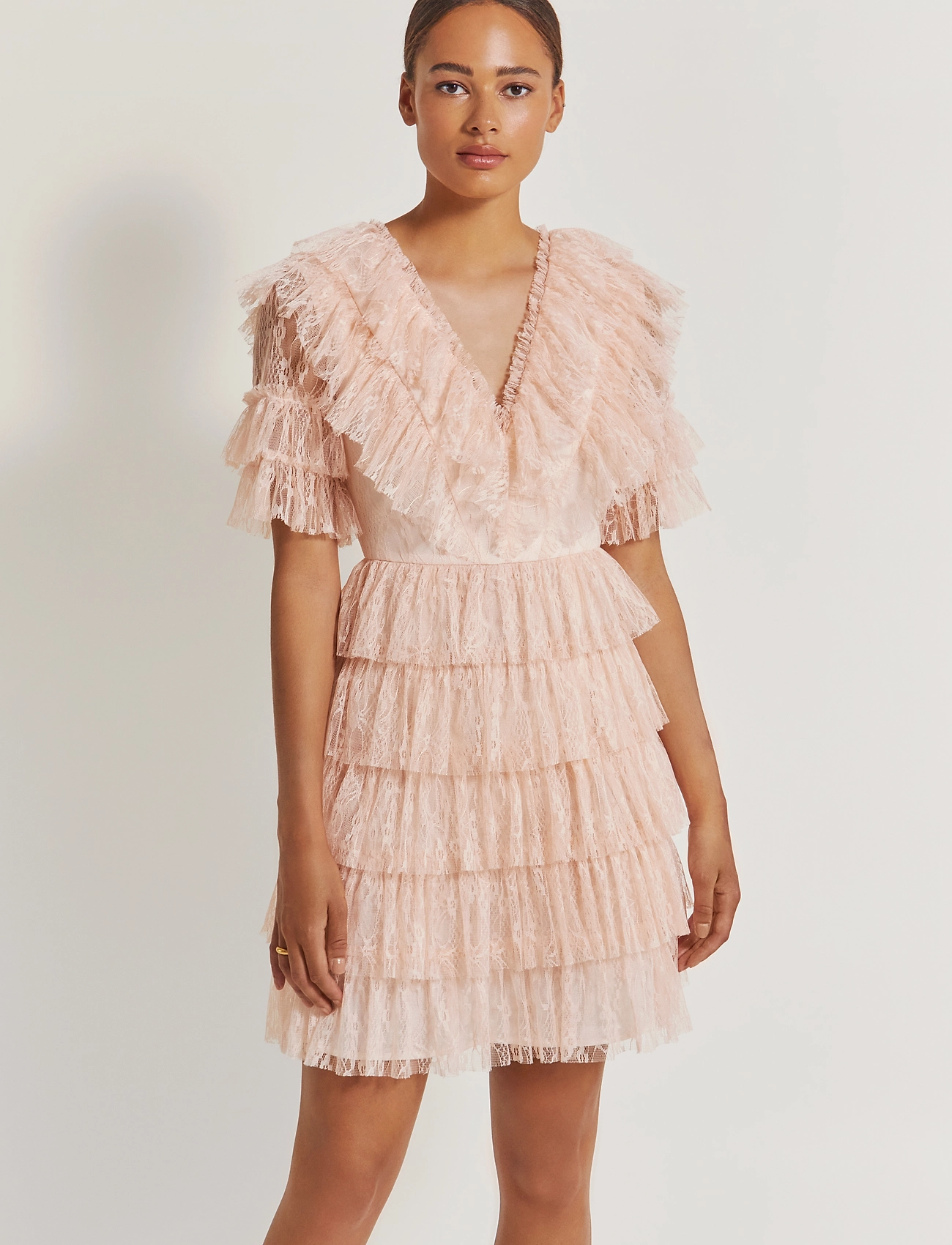 By Malina - Sky dress - sukienka koktajlowa - dusty pink - 0