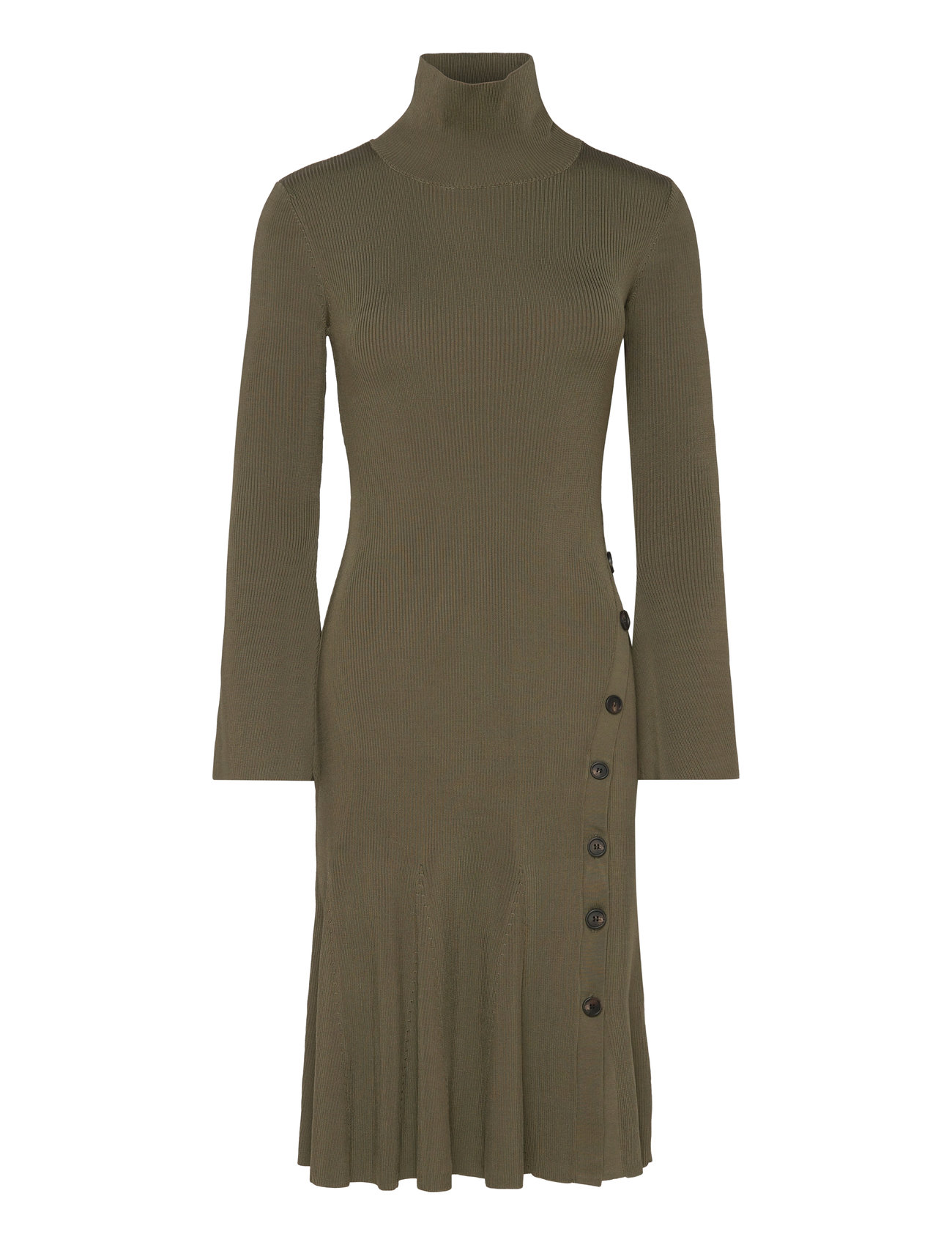 MALINA Polly Strick Midi Kleid Khaki - M - Damen