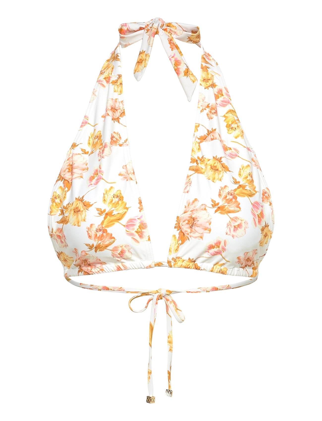 Blanka Printed Bandeau Bikini Top Cream Malina