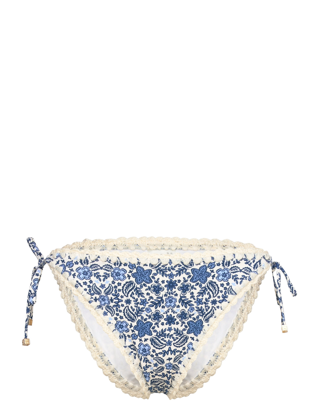 Ally Crochet Trimmed Bikini Bottoms Blue Malina