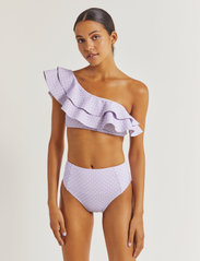 By Malina - Denise bikini bottom - bikini ar augstu vidukli - polka-dot lavender - 0