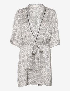 Emma robe - kimona - iconic print cream