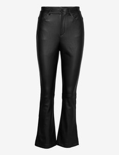 Nico pants - leather trousers - black