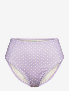Denise bikini bottom - bikini ar augstu vidukli - polka-dot lavender