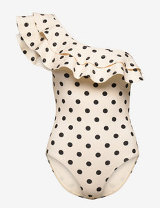 Eleonor swimsuit - badedrakter - polka-dot cream