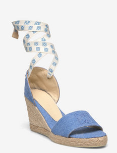 Isabella wedge espadrille - heeled espadrilles - azure