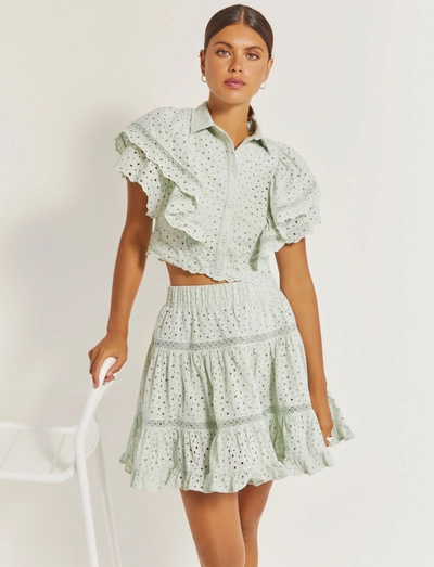 Holise skirt - korta kjolar - pistachio