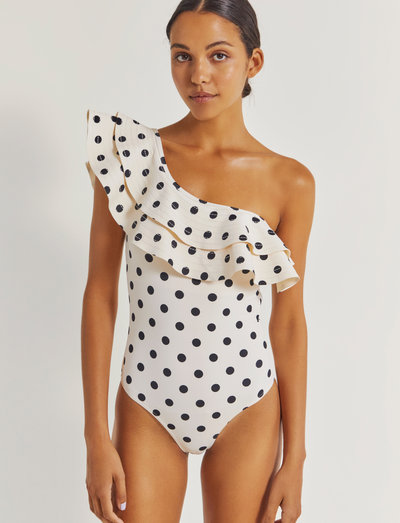 Eleonor swimsuit - baddräkter - polka-dot cream