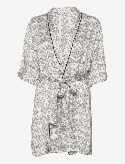 Emma robe - bluzki & koszule - iconic print cream