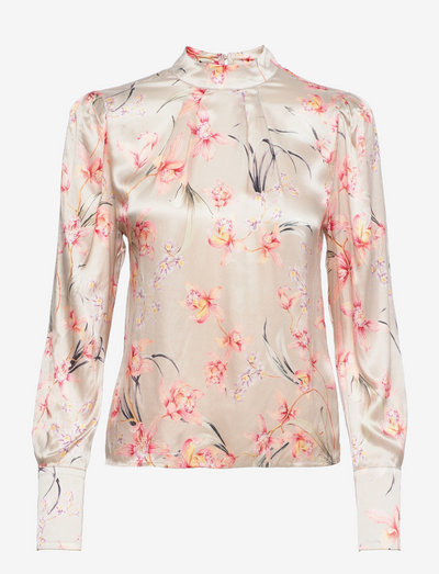 Astra silk blouse - blouses met lange mouwen - romantic orchid