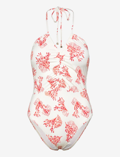 Misty ruched halterneck swimsuit