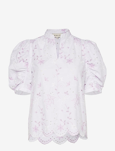 Apolline blouse - kortärmade blusar - white