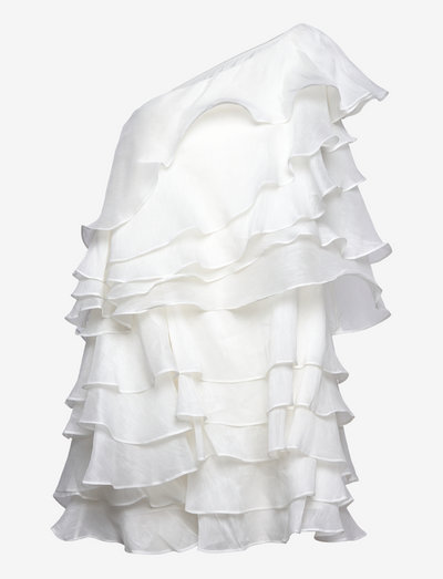 One-shoulder silk dress
