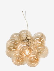Bubbles Pendant Light - pendant lamps - chrome/amber