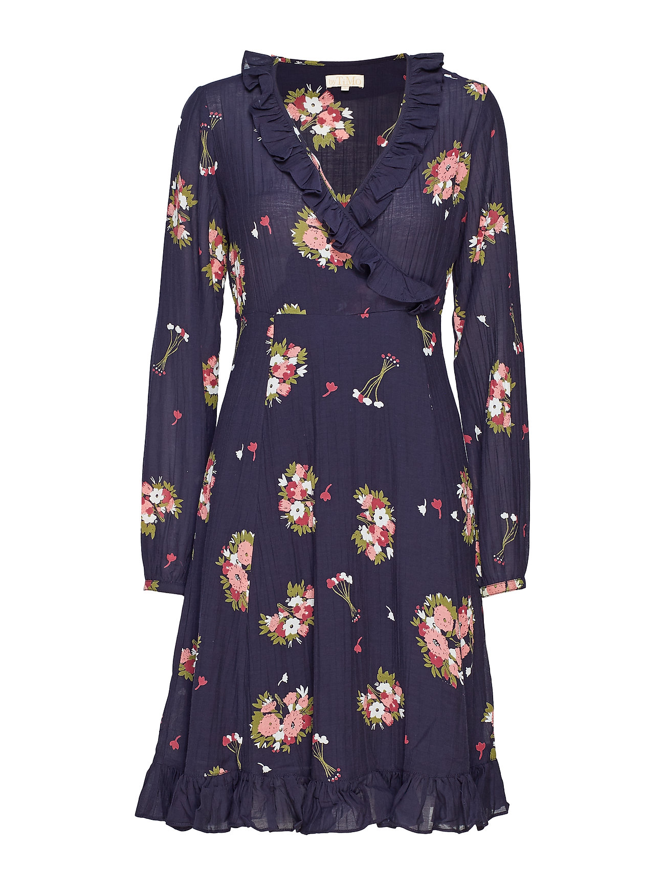 By Ti Mo Bohemian Wrap Dress Jurk Knielengte Blauw By Ti by ti mo kopen in de aanbieding