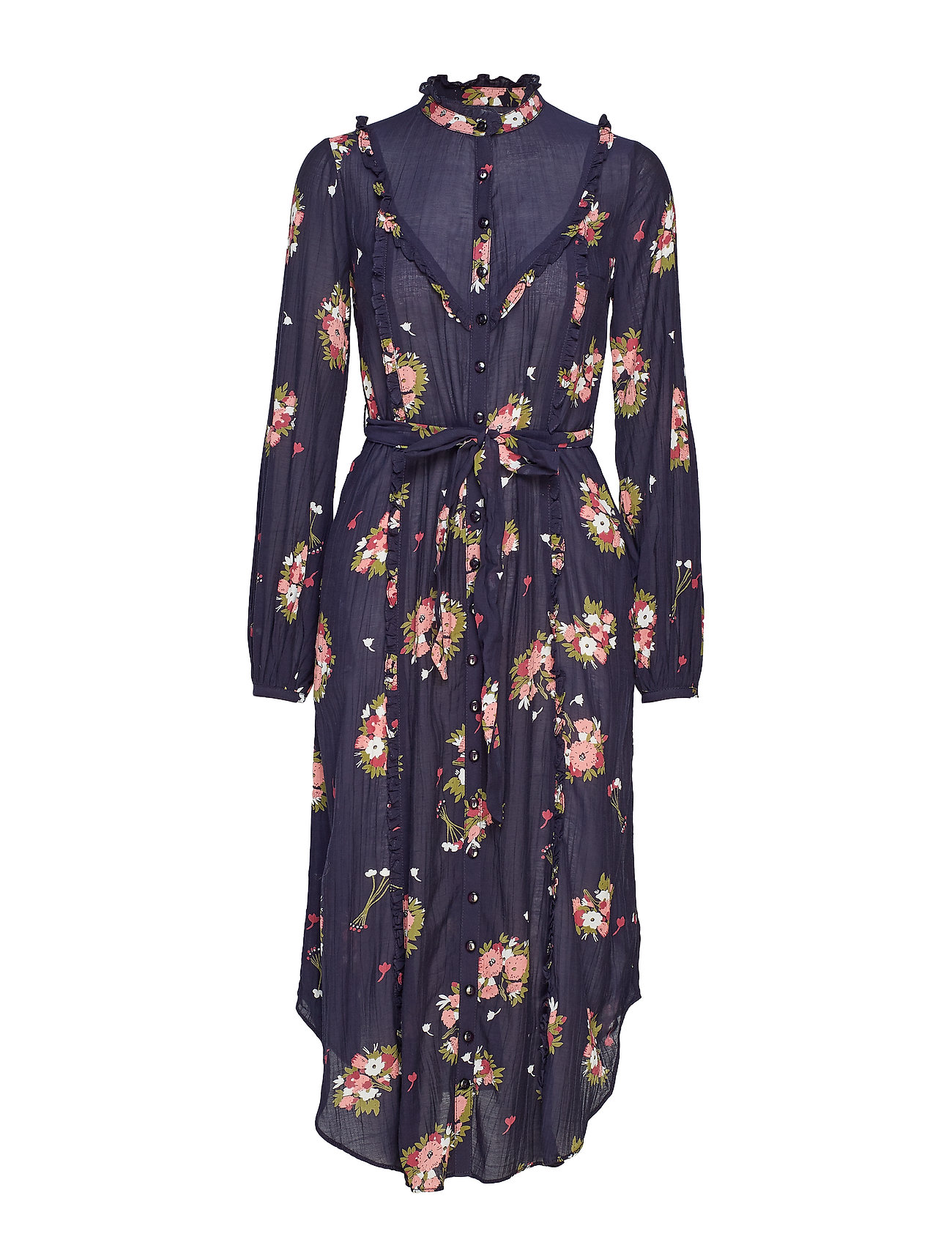 By Ti Mo Bohemian Shirt Dress Jurk Knielengte Blauw By Ti by ti mo kopen in de aanbieding