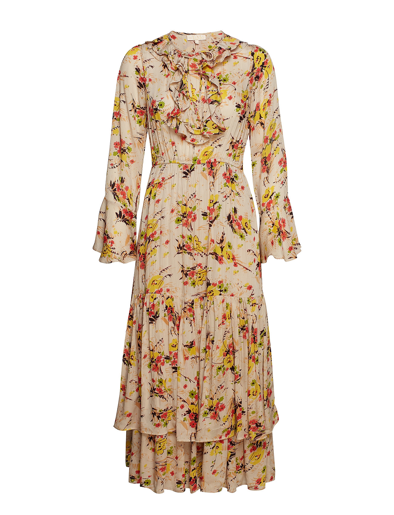 By Ti Mo Thin Semi Flounce Dress Jurk Knielengte Geel By Ti by ti mo kopen in de aanbieding