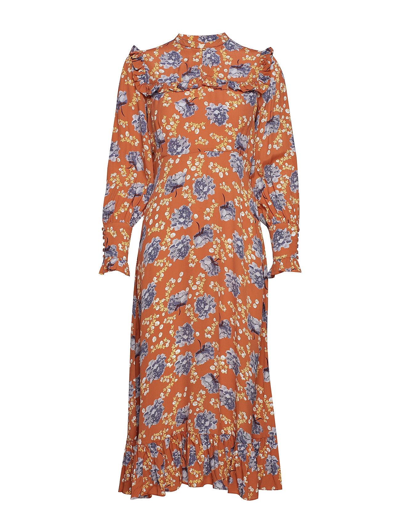 By Ti Mo Frill Dress Jurk Knielengte Oranje By Ti by ti mo kopen in de aanbieding