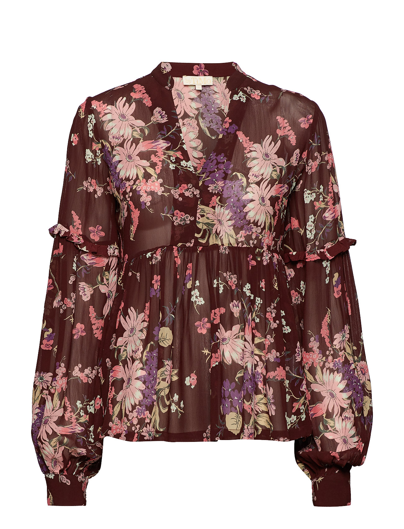 By Ti Mo Semi Couture Blouse Lange Mouwen Rood By Ti by ti mo kopen in de aanbieding