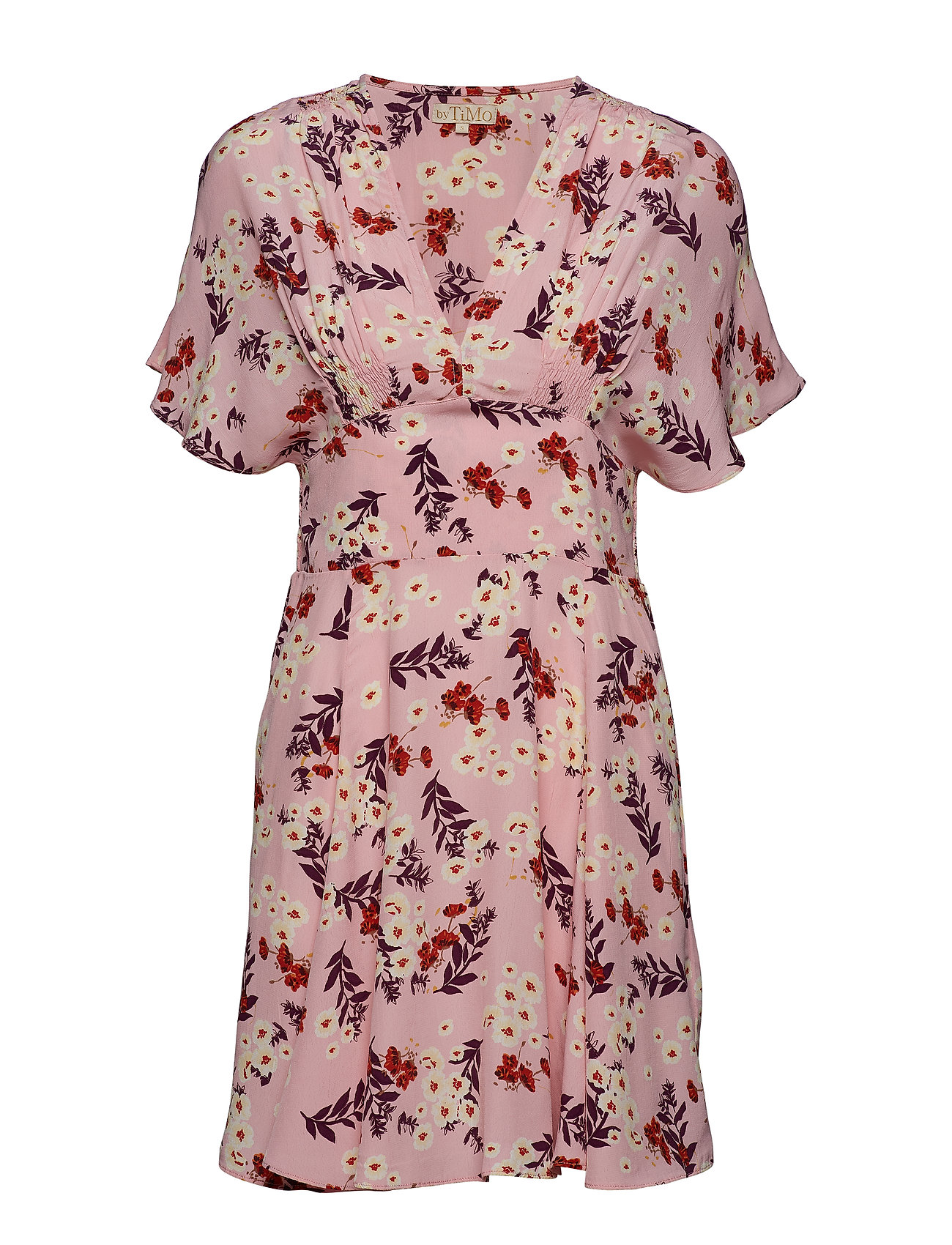 By Ti Mo Smocking Mini Dress Jurk Knielengte Roze By Ti by ti mo kopen in de aanbieding